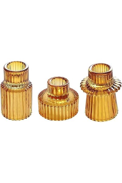 GENERAL Candleholders Candlestick Holders Conical Glass Candle Holders for Ta...