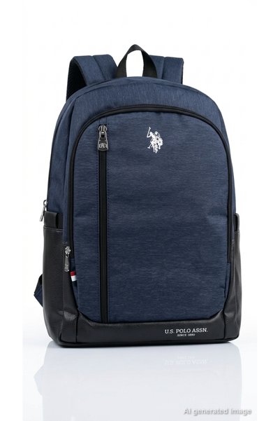 U.S. Polo Assn. Navy Blue Men's Laptop Backpack Ergonomic School Business Bag