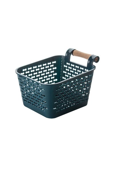 Urban Living Coș de depozitare verde cu mâner, din plastic, 15x11x8 cm