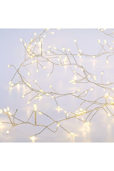 Aca Light 50 LED Φωτάκια Σειράς 3W Θερμό Λευκό Μπαταρίες 3xAA με Ασημί Χάλκιν...