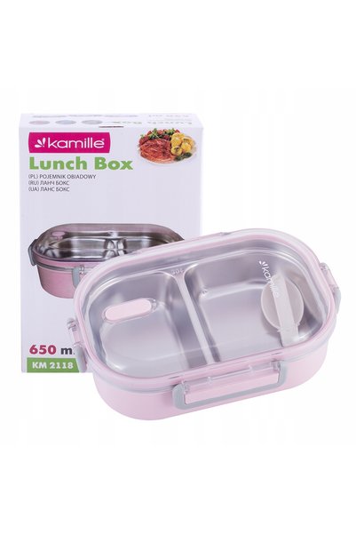 Kamille CUTIE DE PRÂNZ/VEHICUL DE ALIMENTE CU DOUĂ COMPARTIMENTE, 650ML