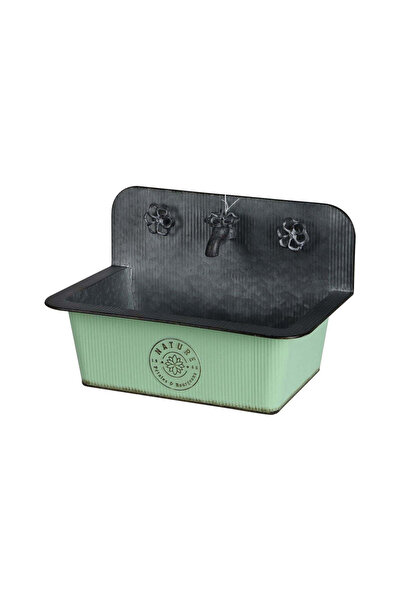 SunnyDays Jardinieră metalică verde deschis 40x26x27 cm