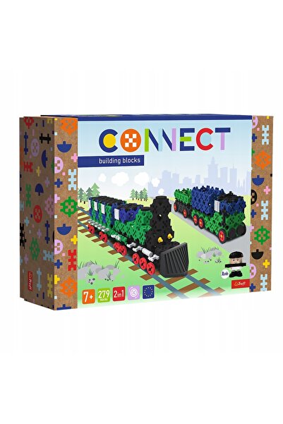 Trefl CONNECT BLOCKS Blocuri de construcție 2 în 1 Tren/Camion de trafic Figu...
