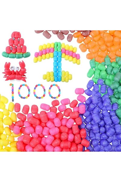 NALACAL 1000 قطعة من الفوم السحري للحرف اليدوية، مجموعة فوم سوبر بفس نودلز كو...