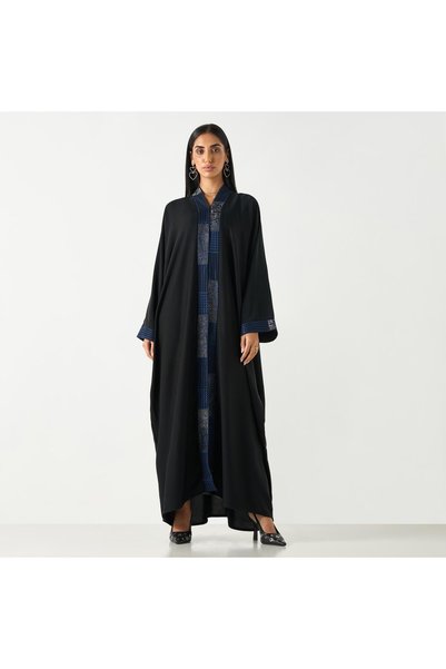 Azria Fashion عباءة مطرزة مع حجاب