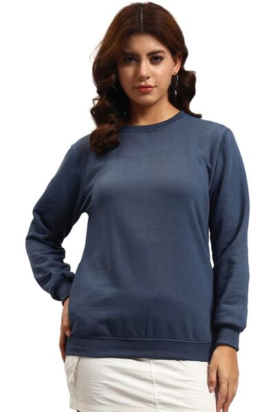 Generic Women’s Crewneck Sweatshirt – Cozy Fleece Pullover, Casual Loose Fit ...