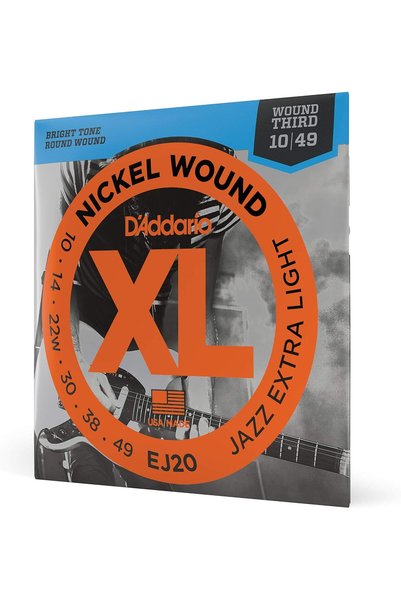 Generic EJ20 Nickel Wound Electric Guitar Strings, Jazz Extra Light, 10-49