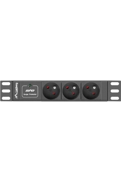 Lanberg PDU pentru rack-uri 10 " 1U 10A 3 prize 2m negru