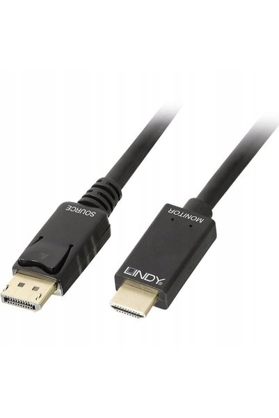 Bark and Lindy Cablu LINDY 36924 DisplayPort la HDMI 5m 4K UHD 30Hz 10.2G negru