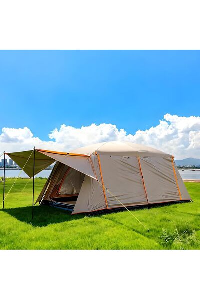 Generic 8-12 Person Camping Tent Large Capacity Cabin Tents Easy Install Wate...