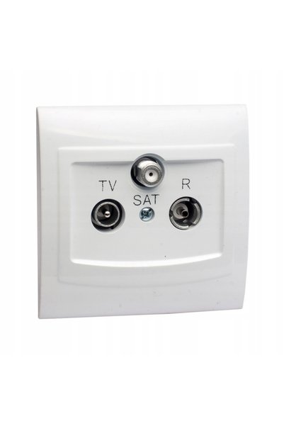 POLMARK VEGA RTV-SAT priză GPA-XS albă