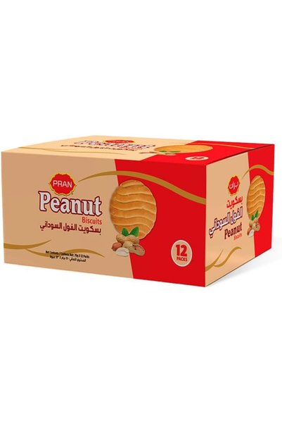 Generic بسكويت الفول السوداني 70 جرام، عبوة من 12 قطعة