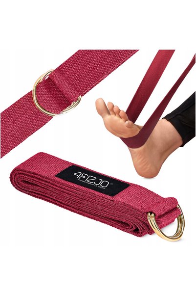 4Fizjo Curea lungă de yoga pentru exerciții de stretching și antrenament, 3 m