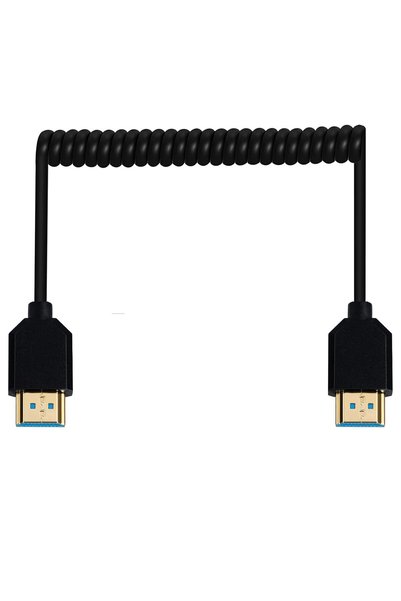 Generic كابل HDMI ملفوف فائق النحافة عالي السرعة، موصل HDMI ذكر إلى HDMI ذكر،...