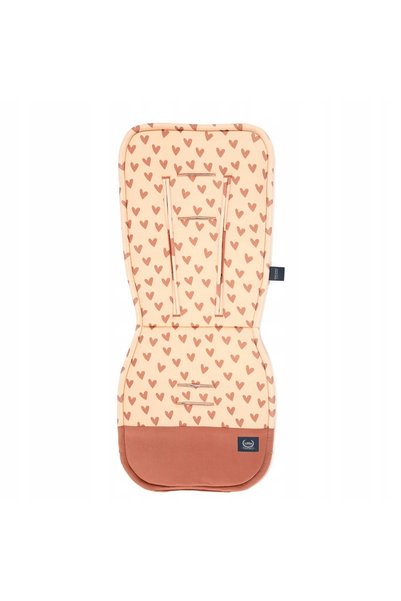 La Millou Inserție pentru cărucior din material Jersey - Roz cu model inimă -...