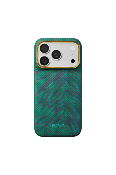 PITAKA PitaTap ™   Husă Breath of Veins din Aramid pentru iPhone 18 Pro, Alba...