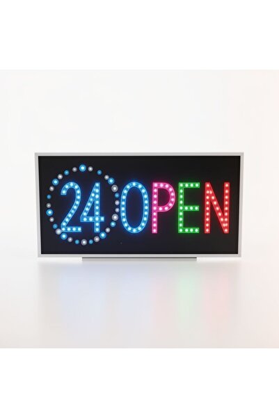 OEM Επιγραφή LED 24H OPEN πολύχρωμη