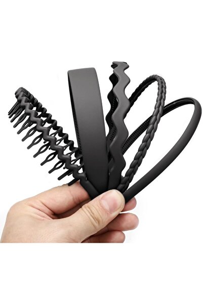 Generic 5Pcs Plastic Headbands for Women, Fashion Non Slip Headbands with Tee...