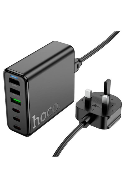 Hoco Σταθμός φόρτισης 75W με 6 θύρες PD45W + QC3.0 UK C133B Earl