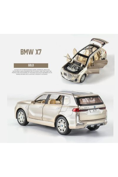 PlayFun Jucărie autoturism SUV la scara 1:24, cu jante argintii, faruri aprin...