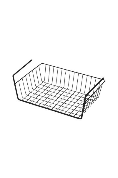 Urban Living Coș de depozitare din sârmă neagră, suspendabil, 40 cm