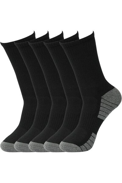 GENERAL 5 Pairs Cushioned Crew Cotton Socks for Men Women