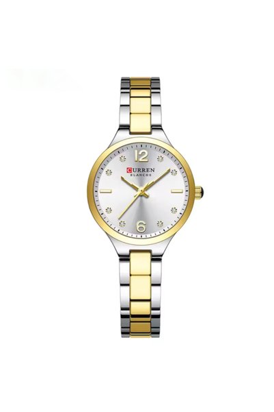 OEM Γυναικείο αναλογικό ρολόι 31mm Quartz με δίχρωμο ατσάλινο μπρασελέ Curren...
