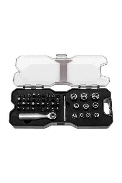 OEM Καστάνια 1/4″ με καρυδάκια και μύτες σε κασετίνα σετ 48 τεμαχίων
