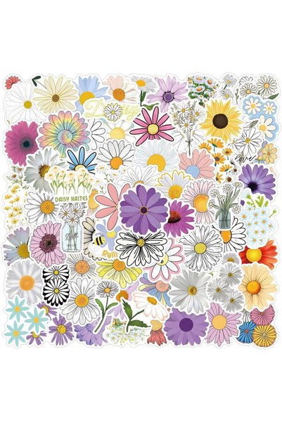 Generic 110PCS Cute Daisy Stickers Beautiful Flower Stickers for Water Bottle...