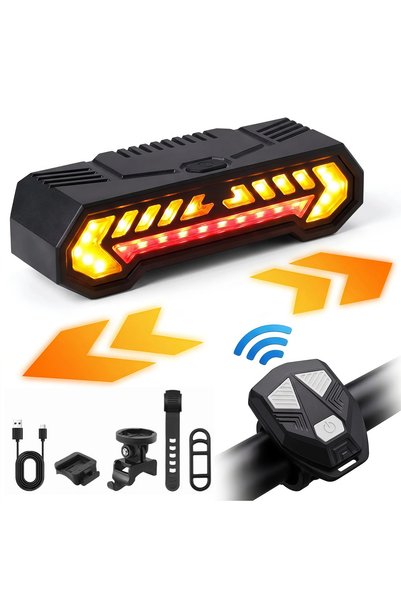 OEM Ασύρματο πίσω φως ποδηλάτου LED με τηλεχειριστήριο, φλας και αισθητήρα φρ...