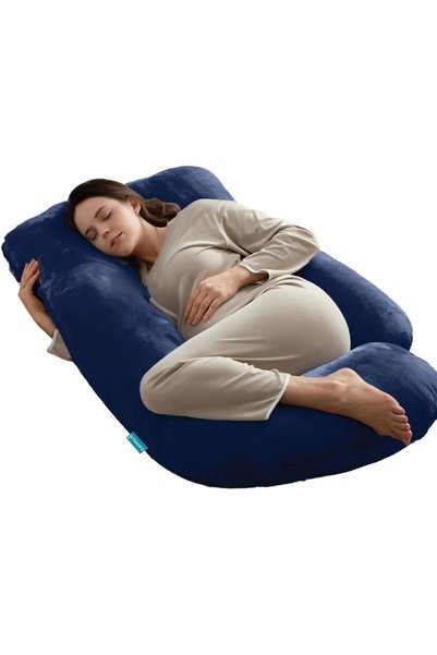 Generic J-Shaped Pregnancy Pillow – Full Body U-Shaped Maternity Pillow with ...