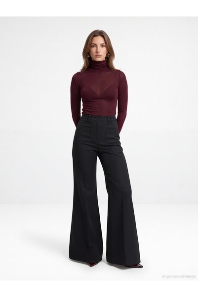 Dilvin 72827 Yüksek Bel Çan Paça Pantolon