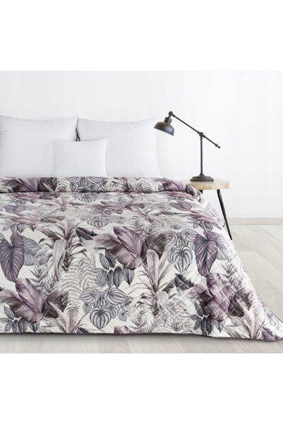 Eurofirany Cuvertură de pat din poliester 170 cm x 210 cm albă