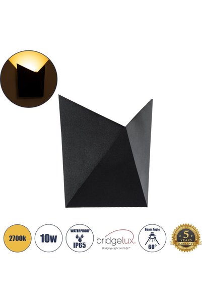 GloboStar® GloboStar Stealth Μοντέρνο Φωτιστικό Τοίχου - Απλίκα LED 10W 1000l...