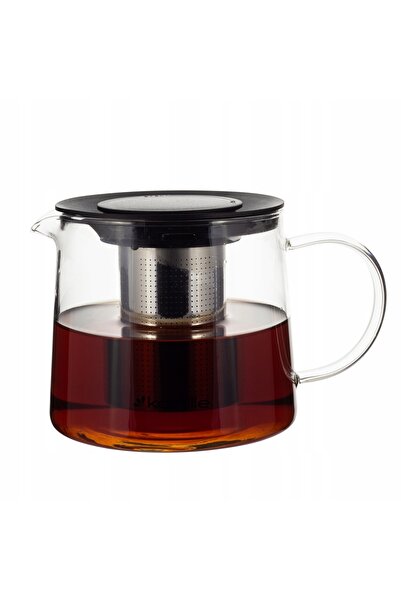 Kamille Ceainic de sticlă de 2L cu infuzor și filtru din oțel pentru ceai de ...