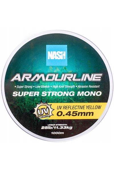 Nash Armourline Mono 1000m UV Galben 0.40mm Fir de pescuit