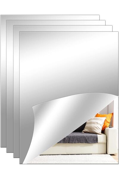 Generic BPA® Mirror Tiles Mirror Wall Stickers, Thick Self Adhesive Acrylic M...