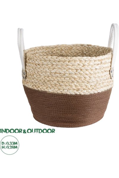 GloboStar® GloboStar Τεχνητός Κήπος Carolina Διακοσμητική Υφαντή Γλάστρα - Μπ...
