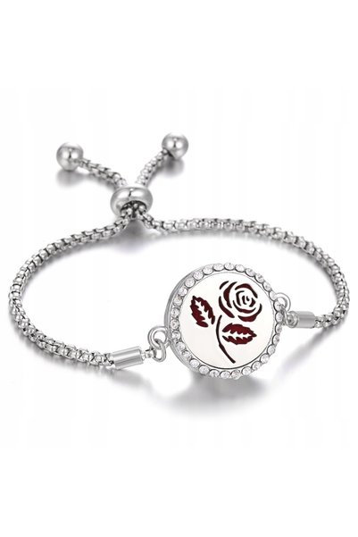 NO BRAND Brățară de aromaterapie din oțel Rose B02