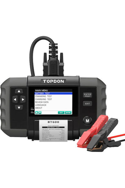 OEM Διαγνωστικό μπαταρίας 12V/24V με οθόνη 3.5″ και θερμικό εκτυπωτή Topdon T...
