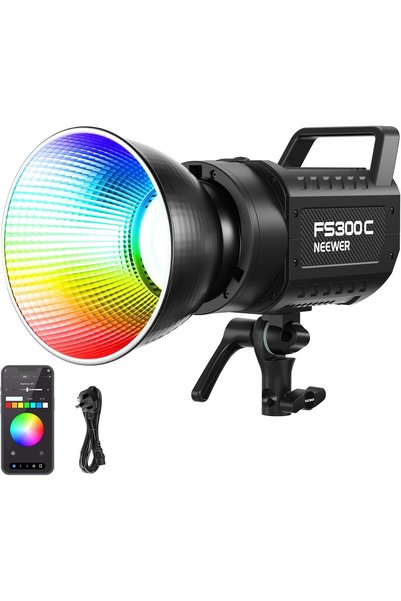 Generic 300W RGB LED Video Light APP/2.4G Control 17 Effects, 2500-7500K 3600...