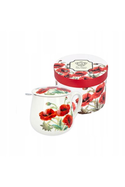 Duo Cana cu capac cu infuzor și filtru, 430 ml, pentru ceai de plante, design...
