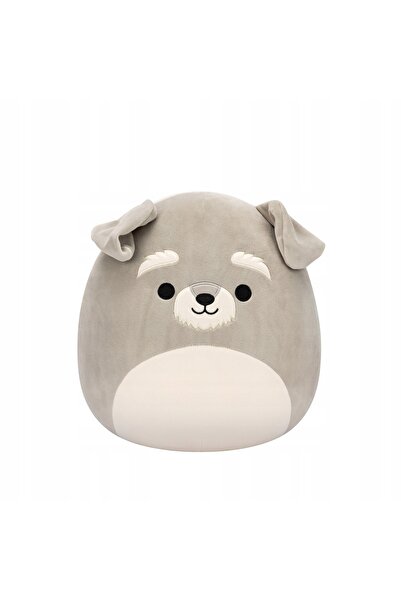 Squishmallows Mascota jucărie de pluș, câine Schnauzer gri, Shaun, 30 cm