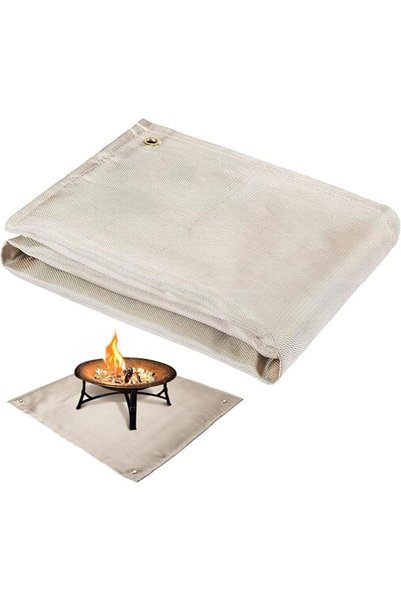HOOKOR 39''× 39'' Fire Pit Mat - Fireproof Stove Grill Mats Blanket for Wood ...