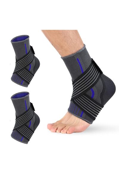 Generic 2PCS Ankle Support With Strap, Adjustable Ankle Brace&Compression Sle...