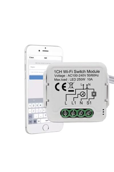 Generic WiFi Smart Light Switch Module, Manual Fuse, Voice Assistant, Support...