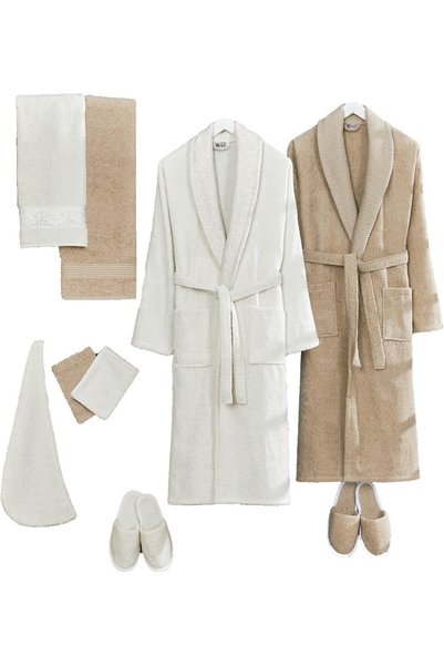 Generic Modern 100% Cotton Turkish Bathrobe Set 11 Pieces: Luxury Experience ...