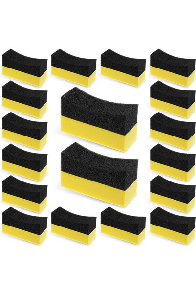 Generic 18 Pieces Tire Shine Applicator Pads, Tire Dressing and Polishing Spo...