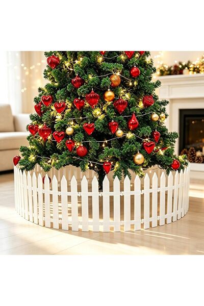 Generic 24 Pcs Christmas Tree Fences,Christmas Tree Garden Fences Pet Barrier...