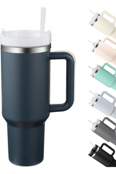 Generic 40oz Tumbler with Handle and Straw Lid, Stainless Steel Vacuum Insula...